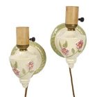 Pair of Vintage Shawnee Pottery Pink Flower Electric Wall Sconce Lamps Lights