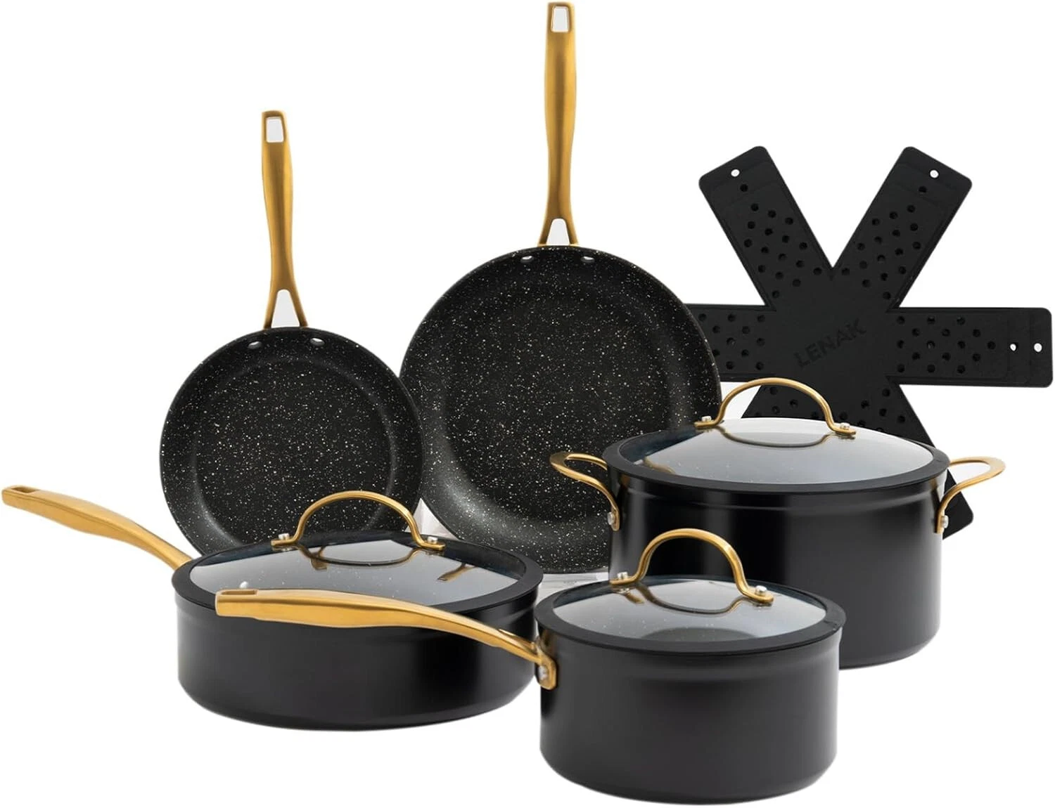 9pc Set Induction Base Nonstick Pots & Pans Non Stick Kitchen Cookware Set
Opens in a new window or