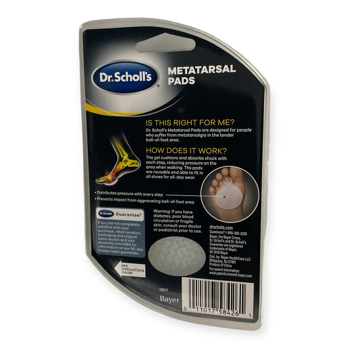 Dr scholls hotsell metatarsal pads