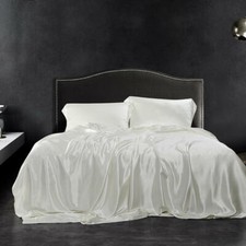 22mm Silk Bedding Set 4pcs 100 Mulberry Silk Quilt Cover Flat Sheet Pillowcases
