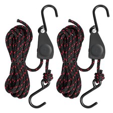 2PCS Kayak Tie Downs Straps 1/4" x 12ft Adjustable Tie Down Straps Canoe Bow ...
