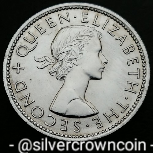 New Zealand One Florin 1965. KM#28.2. Two Shillings coin. Kiwi Bird Elizabeth II - Picture 2 of 7