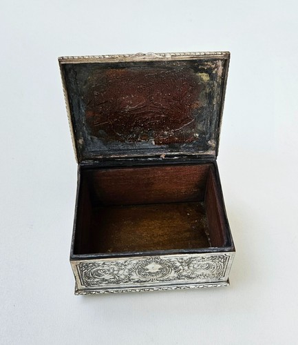 Antique French Trincket Box Engraved Silver Plated Meissonier & Bottini - Picture 15 of 16