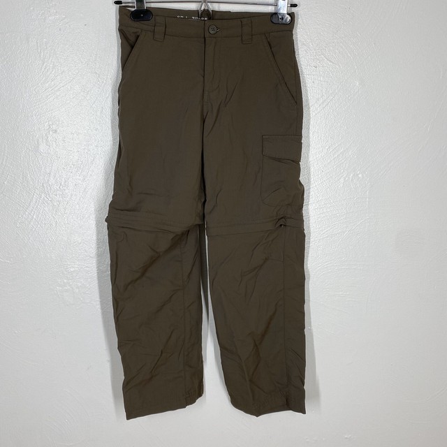 Columbia PFG OmniShade Kids Brown Nylon Zip Off Pants Convertible