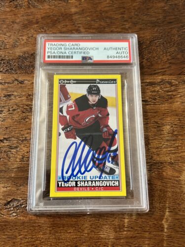 Yegor Sharangovich IP Signed O Pee Chee RC Card Psa Dna Coa Slab Devils Auto - Picture 1 of 2