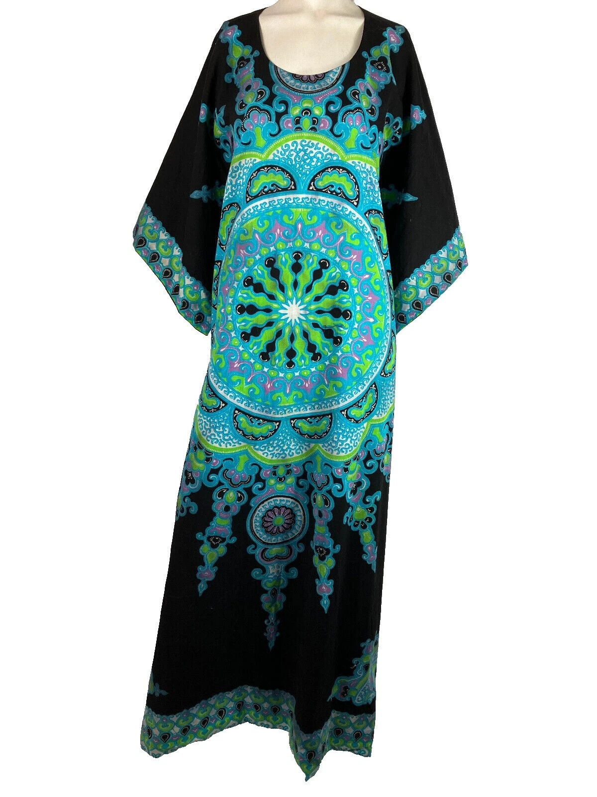 Vestidos Vintage 1960s Algodón psicodélico