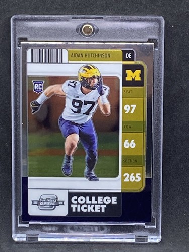 Aidan Hutchinson #18 2022 Panini Chronicles Draft Picks Contenders Optic card