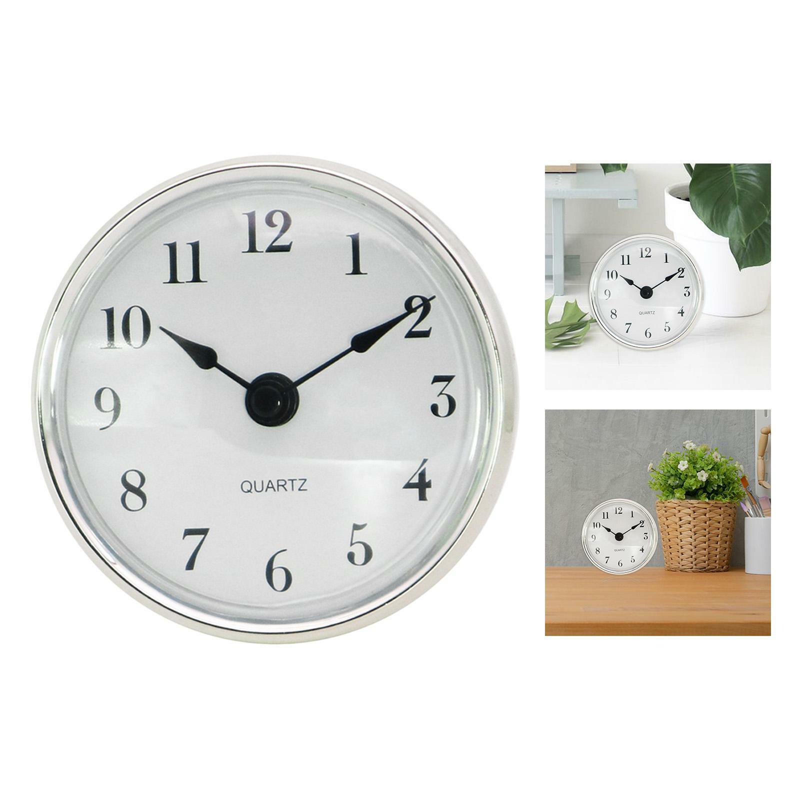 Quartz 80mm Clock Insert Arabic Numeral Clocks Head Round Fit-Up Insert ...