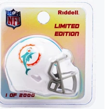 MIAMI DOLPHINS LIMITED EDITION THROWBACK NEW CLAMSHELL POCKET PRO HELMET RIDDELL