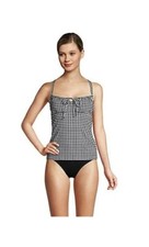 NWT Lands' End Women's Tie Front Underwire Tankini Swim Top Size 8 75 XX005