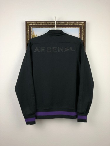 Vintage Nike Arsenal Football Jacket Soccer Track Top Mens Black Gunners Size S - Picture 15 of 17