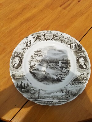 Vintage Johnson Bros. The Oregon Plate--Meier & Frank Co.