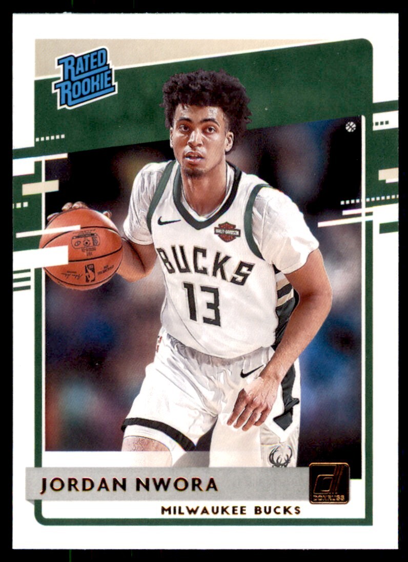 Jordan Nwora 2020-21 Donruss Rookie Rated Card RC #220 Milwaukee Bucks