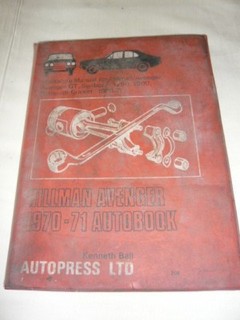 HILLMAN AVENGER AVENGER GT SUNBEAM PLYMOUTH CRICKET AUTOBOOK 1970 71