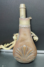 Ancienne Poire flacon à poudre arme chasse Guerre US paris 19 ème siècle XIX