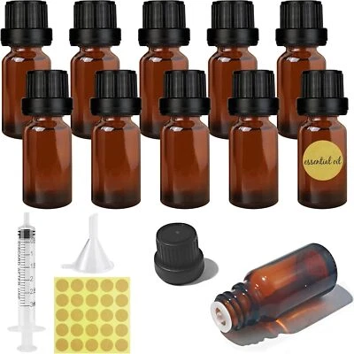 MARKENLOS 10 x 10ml 30ml Tropfflaschen Glasflaschen Tröpfler-Flaschen Apothekerflaschen