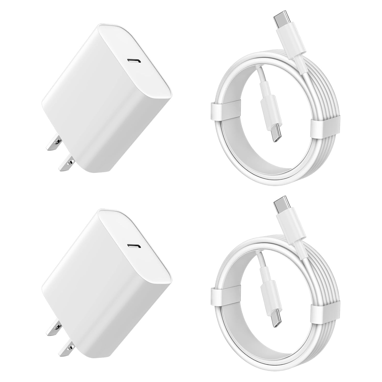 Iphone 16 15 Fast Charger 10Ft,2Pack 20W USB C Fast Wall Charger Block with 10Ft