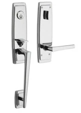 Baldwin 85396.260.RENT Single Cylinder EE Right Chrome Palm Springs HandleSet