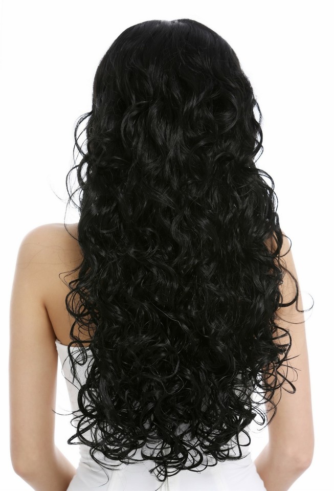 Peluca Afro Años 70 Para Mujer (azul) | Rizada, Con Flequillo Y Sin Necesidad De Pegamento