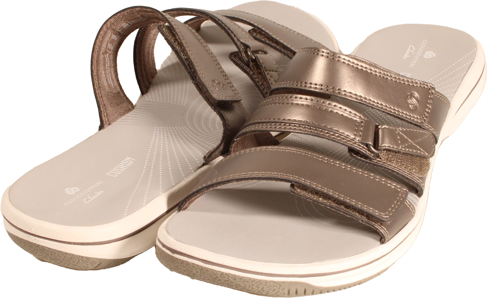 Sandali da donna Clarks Brinkley Coast peltro taglia 10 M