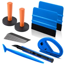 Vinyl Wrap Tool Kit Car Window Tint Tools Felt Squeegee Magnet Holder Knife Set