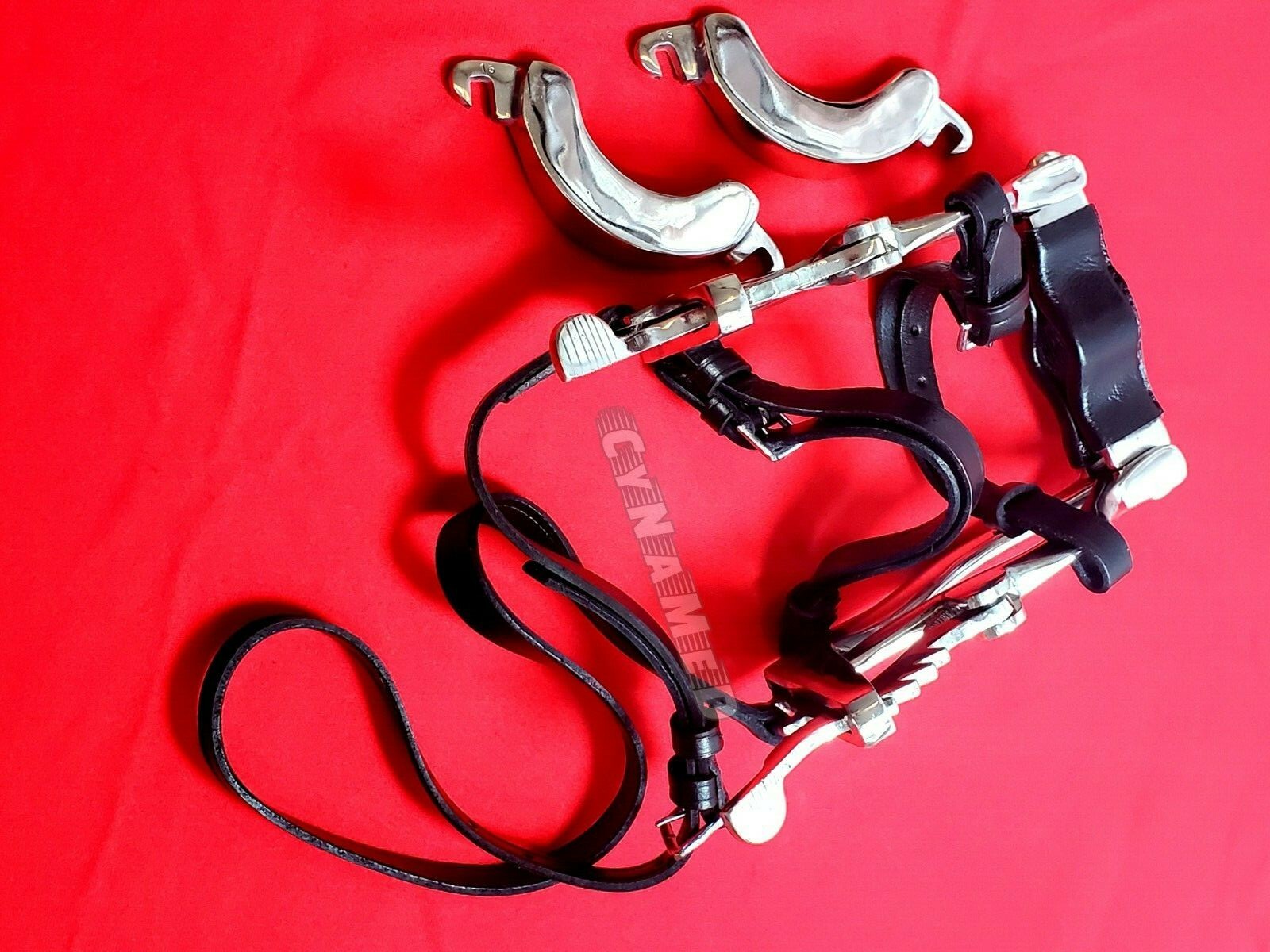 Horse Dental Speculum Equine Mouth Gag Drop Leather Strap