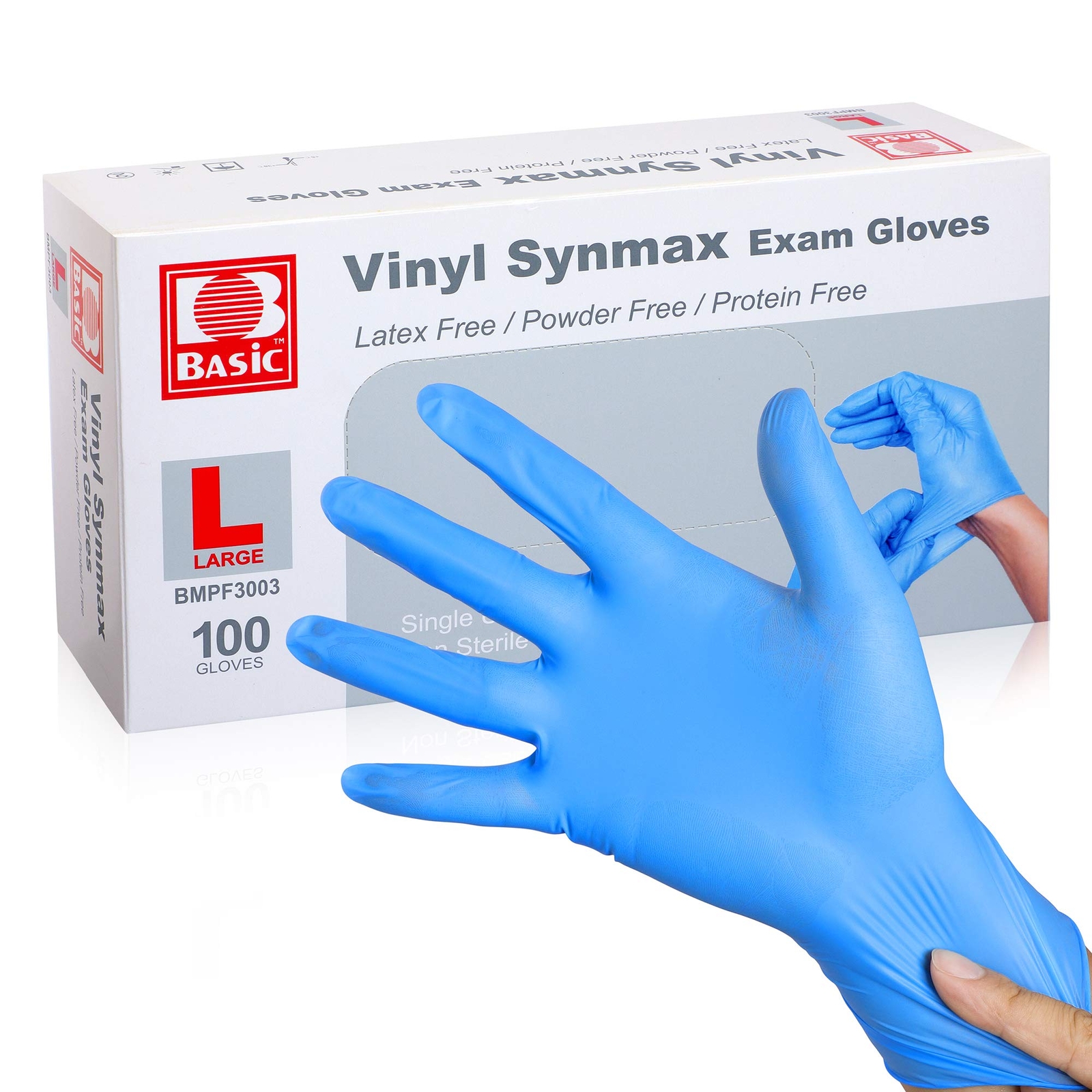 Large Disposable Vinyl Exam Gloves, 4 Mil-Thick -Latex Free Free, Food Safe, ...