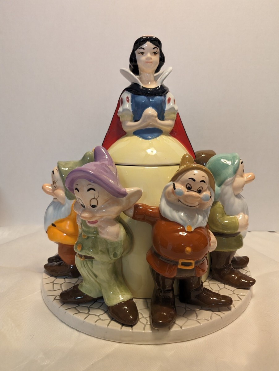 VINTAGE DISNEY SNOW WHITE & 7 DWARFS COOKIE JAR-75th ANNIVERSARY