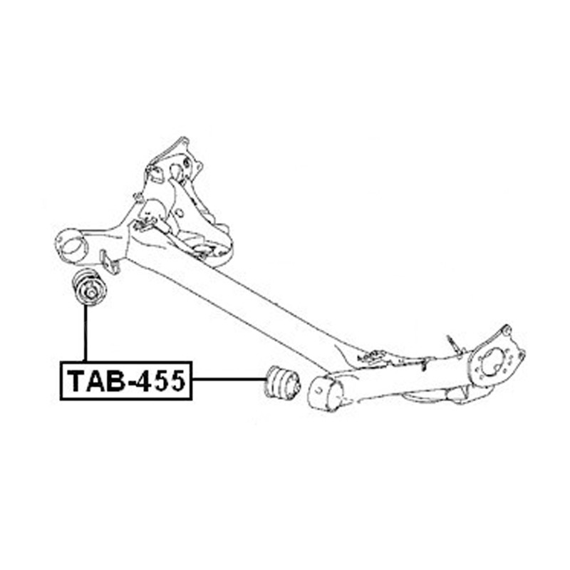 2 TAB-455 Rear Axle Sub Frame Bushes Fits TOYOTA AURIS