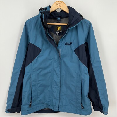 JACK WOLFSKIN TEXAPORE 4x4 Waterproof Full zip Jacket Sz Small Gorpcore Outdoor