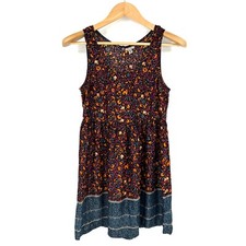 ECOTE URBAN OUTFITTERS Tank Dress Womens Size S Floral Keyhole Back Smocked