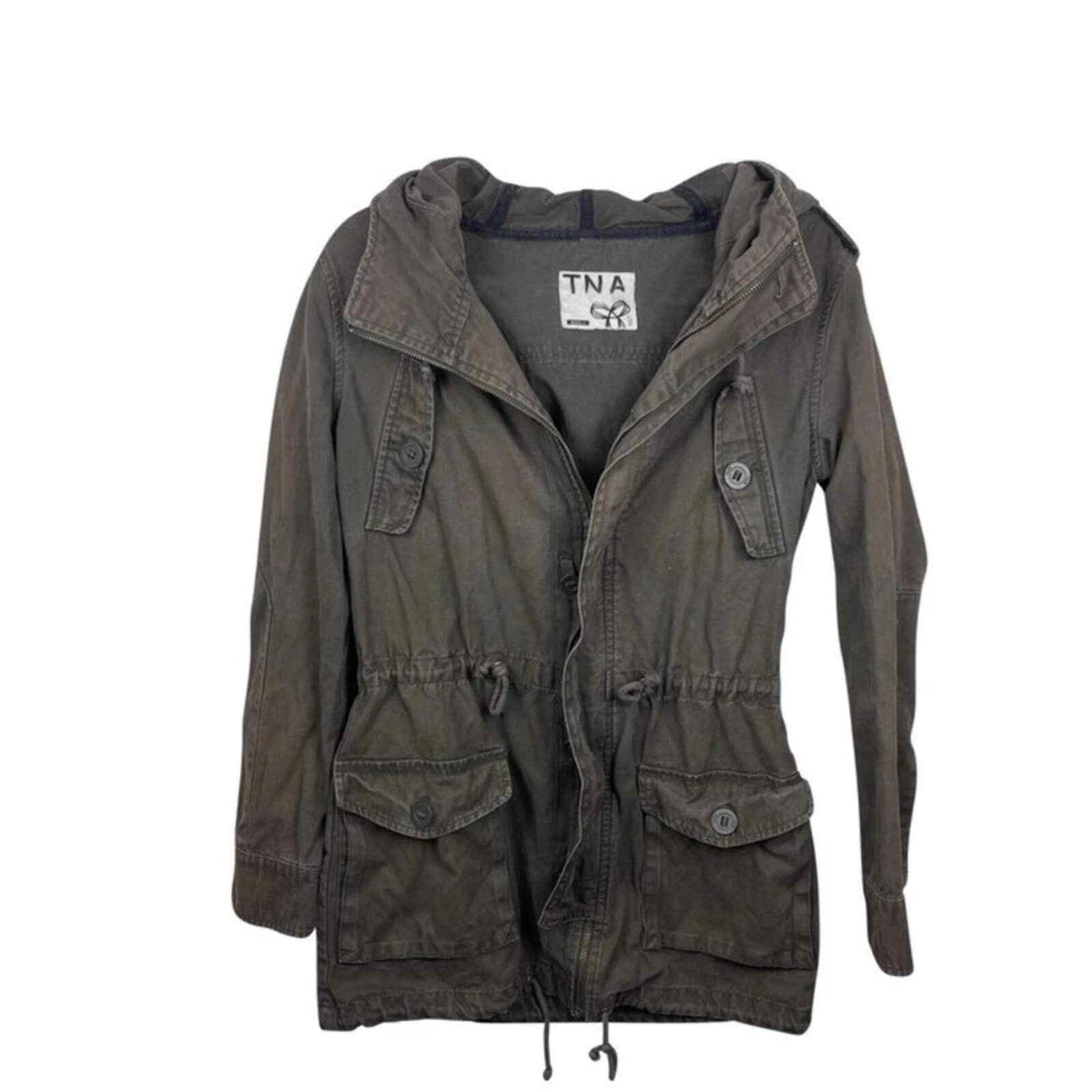 Aritzia TNA Army Green Lived In Utility Jacket Size Small eBay