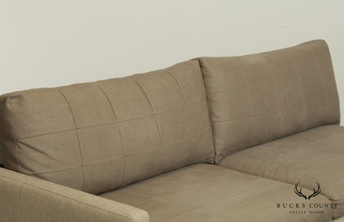 Crate & Barrel Mid Century Sofa, Chaise - Picture 10 of 12