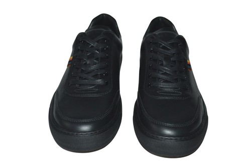 Paul Smith Mainline Earle Black Leather Trainers Striped Tab UK 9/ US 10 BNIB - Picture 4 of 9
