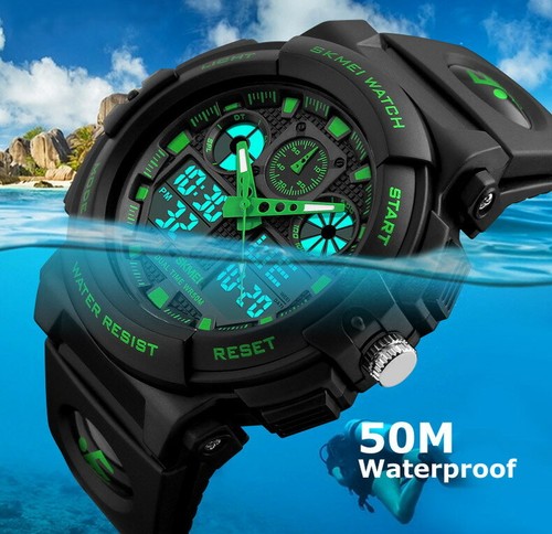 Outdoor Watch Water Resistant LED Sport Stopwatch Digital Wrist Calendar Alarm - Picture 7 of 14