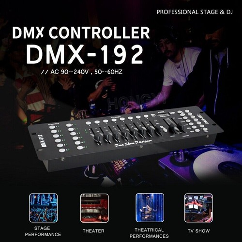 DMX Controller 192 Kanäle Schwarz - DMX512 Lichtpult Mit 240 Szenen Für Bühne, Disco & Party