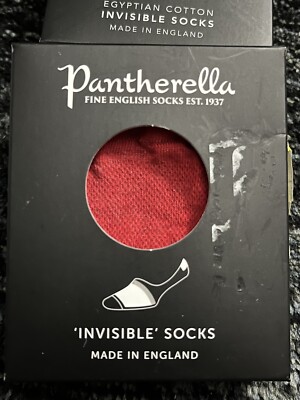 Pantherella Men's Red Black Invisible UK Dress Socks Small Egyptian Cotton  | eBay