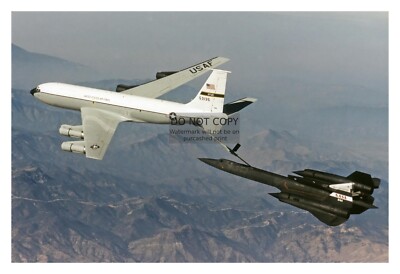 SR-71 BLACKBIRD JET REFUELING FIRST TEST FLIGHT SECRET CIA PROJECT 4X6 PHOTO