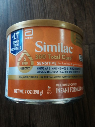 SIMILAC 360 TOTAL CARE SENSITIVE MILK BASED POWDER 7 oz INFANT FORMULA EXP 11/25 - Picture 3 of 7