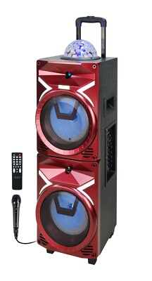 TOPTECH  Portable 4000 Watts Peak Power Speaker with DISCO BALL& FREE MICROPHONE