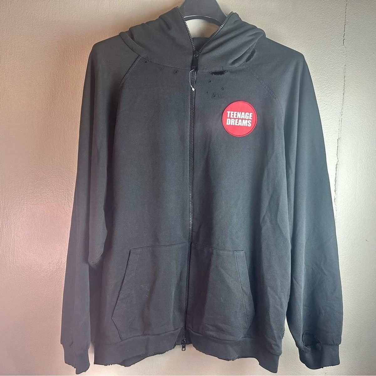 Raf Simons RARE! Black Teenage Dreams Oversized Zipped Distressed