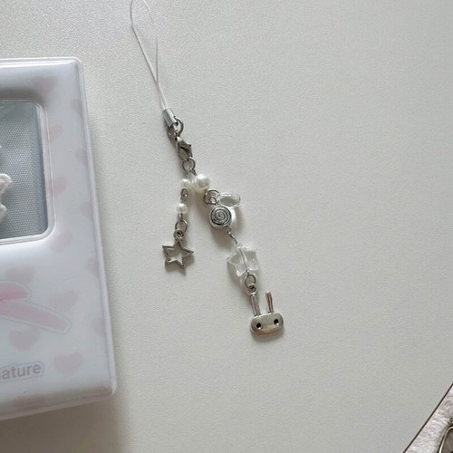 Heart Mobile Phone Lanyard Key Embellishment Keychain Keyring Bag Accessory - Zdjęcie 7 z 8