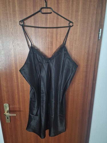 Nachthemd Schwarz Größe XL Popsi Lingerie