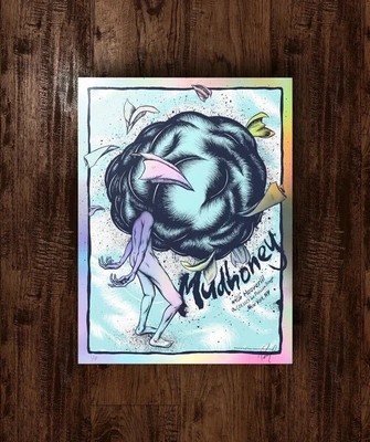 Mudhoney Hooveriii New York Le Poisson Rouge 10/28/23 Tour Foil Concert Poster