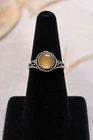 Ladies Vintage Sajen Estate 925 Sterling Silver Moonstone Ring Size 7