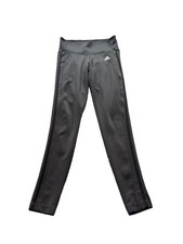 Adidas Women s Sz MEDIUM Black Mid Rise 3 Stripe Climalite Leggings