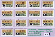 L019 - Deutschland - Automaten Briefmarken - Postfrisch mit Z&Auml;HLNUMMERN