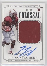 2015 National Treasures College Colossal Signatures 59/99 Ty Montgomery Auto 3c7