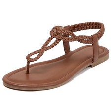 Women's Flat Sandals Summer T-StrapThong Bohemian Casual Comfortable Dressy S...