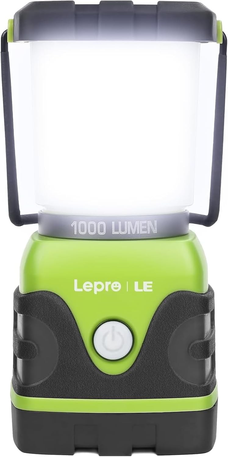 Camping Lantern 1000lm Battery Powered LED, Dimmable 4 Modes IPX4 Water